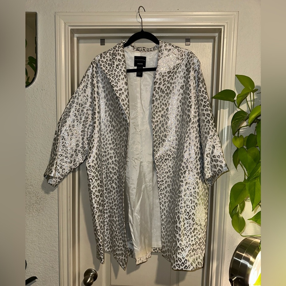 Metallic Leopard Coat Blazer